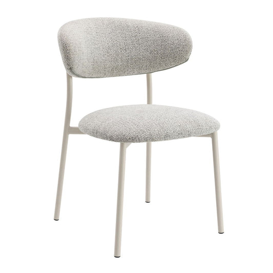 Kalam - Side Chair Set of 2) - Gray Fabric & Beige