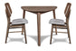 Oscar - Corner Table With 2 Cushion Chairs