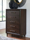 Dantenton - Five Drawer Chest - Merlot