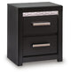 Shoralli - Two Drawer Night Stand - Black