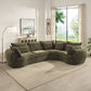 Leighton - Modular Armless Chair With 1 Pillow - Green Chenille