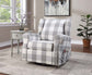 Patli - Swivel Chair With Glider - Gray Fabric