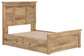 Makidern - Panel Storage Bed With 2 Under Bed Storage Units
