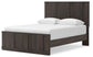 Shaehartin - Queen Panel Platform Bed - Dark Brown