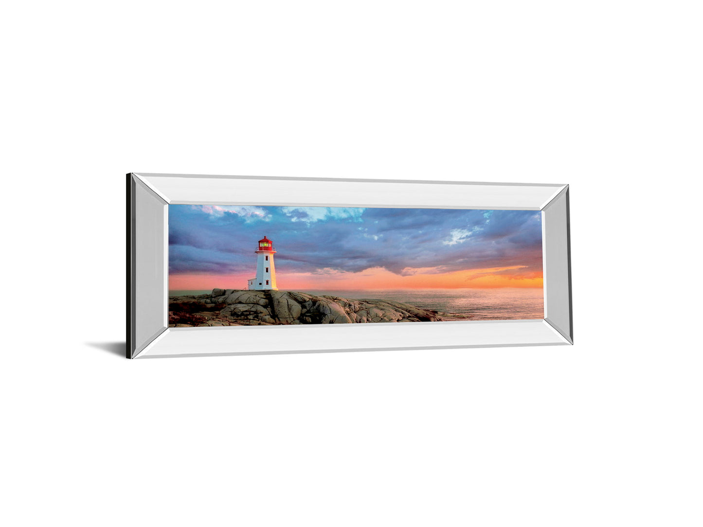 Storm Front By Jone M. - Mirrored Frame Wall Art - Blue