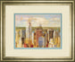 Cityscape Il By Longo - Framed Print Wall Art - Beige