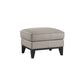 Aaron - Leather Ottoman - Mist Gray