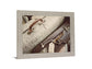 Suitcase Tags - 28" x 34" Framed Wall Art - Beige
