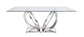 Finley - Dining Table - Clear Glass Top & Mirrored Silver