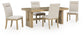 Lasinger - 5 Pc. - Dining Table And 4 Upholstered Side Chairs - Light Brown