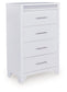 Jarlee - Four Drawer Chest - White
