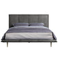 Metis - Eastern King Bed - Gray Top Grain Leather