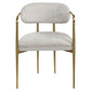 Zayn - Arm Chair Set of 2) - Beige Chenille & Gold