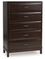 Vanmore - Five Drawer Chest - Dark Brown