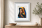 Soulful Beauty II Mirror Framed By Donna Brooks - Blue