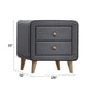 Valda - Nightstand - Light Gray Fabric