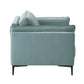 Mesut - Loveseat - Sage Green Top Grain Leather & Black