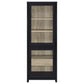 Denison - 67" 2-Door Media Tower Storage Cabinet - Black