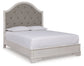 Blendon - Queen Upholstered Panel Bed - Rustic Brown