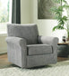 Renley - Swivel Glider Accent Chair - Ash