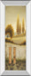 Beyond The Village By Michael Marcon - Mirror Framed Print Wall Art - Beige