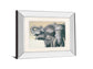Elephant By Peter Moustakas - Mirror Framed Print Wall Art - Dark Gray