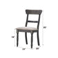 Leventis - Side Chair Set of 2) - Light Brown Linen & Weathered Gray