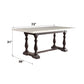 Gerardo - 31" Dining Table - White Marble Top & Weathered Espresso