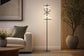 "Helix Radiance" LED Metal Floor Lamp - Matte Black