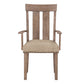 Nathaniel - Arm Chair Set of 2) - Fabric & Maple