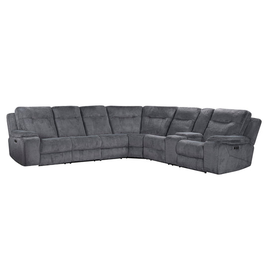 Teddy - 3 Piece Power Sectional - Gray
