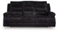 Rhine Falls - Reclining Power Sofa With Drop Down Table - Onyx