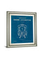 Locomotive Blueprint II By Wild Apple Portfolio - Framed Print Wall Art - Blue