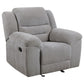 Gilson - Chenille Upholstered Reclining Glider Recliner - Gray