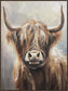"Highland Majesty" Hand-Painted Canvas In Frame - Brown