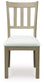 Calmoro - Dining Upholstered Side Chair (Set of 2) - Off White / Gray