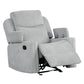 Galya - Motion Glider Recliner - Light Gray Chenille