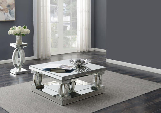 Amalia - Mirrored Coffee Table Set