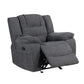 Redondo - Glider Recliner With Heat And Massage - Dark Gray
