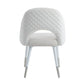 Zemirah - Side Chair Set of 2) - White Velvet & White Gloss