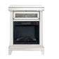 Noralie - 24" Fireplace - Mirrored & Faux Diamonds
