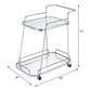 Aegis - Serving Cart - Clear Glass & Chrome
