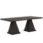 Plateau - 78" Rectangle Dining Table - Top & Base - Dark Brown