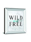 Wild And Free Turquoise Marble Adventure Quote By Nature Magick - Mirror Framed Print Wall Art - White