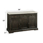 Nolan - Server - White Marble Top & Salvage Dark Oak