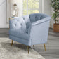Bayram - Chair - Light Gray Velvet