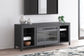 Cayberry - TV Stand With Fireplace - Black