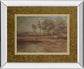 Woodland Solitude By Veronica Faust - Mirror Framed Print Wall Art - Light Brown