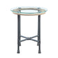 Brantley - End Table - Clear Glass & Sandy Gray