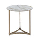 Zaidee - 23.5" End Table - Sintered Stone & Champagne